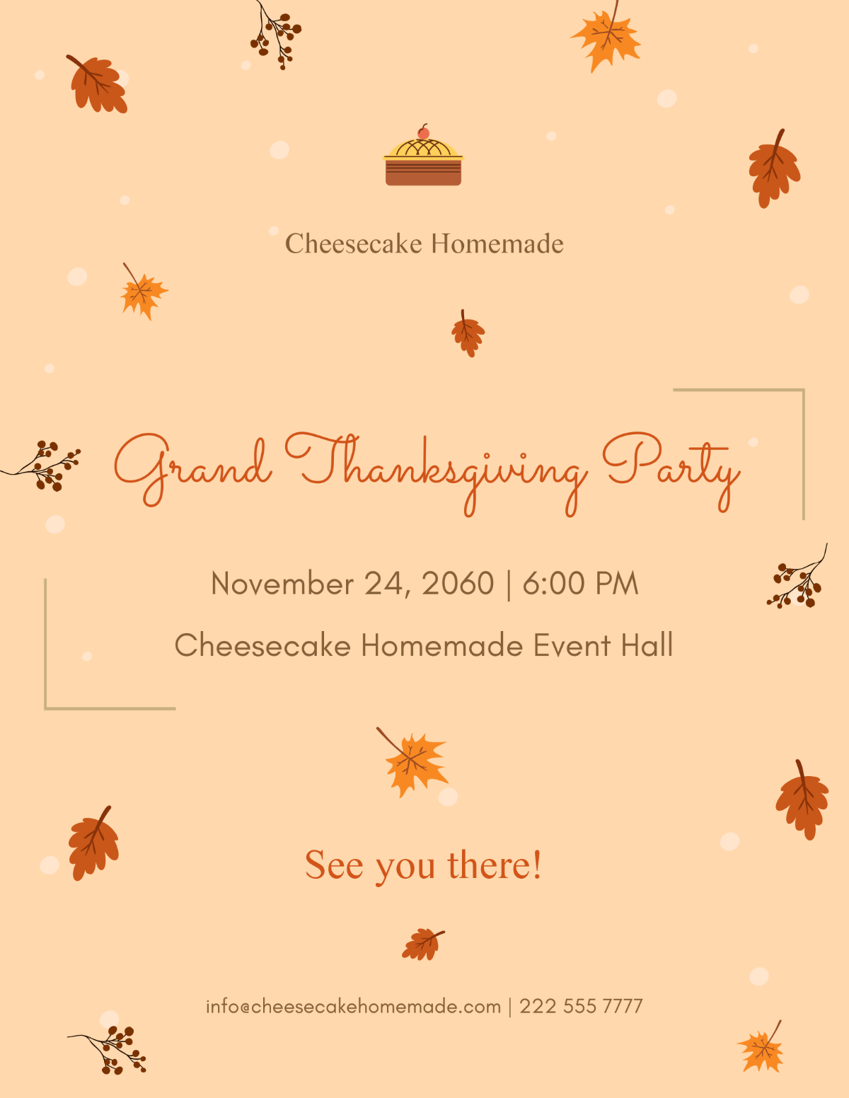 Party Thanksgiving Day Flyer
