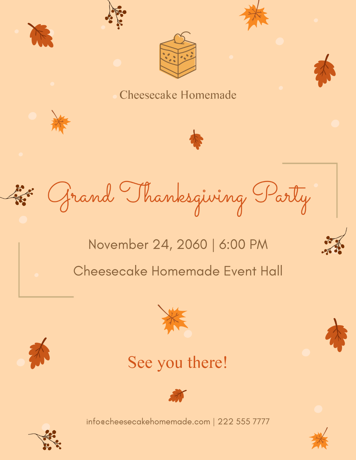 Party Thanksgiving Day Flyer Template