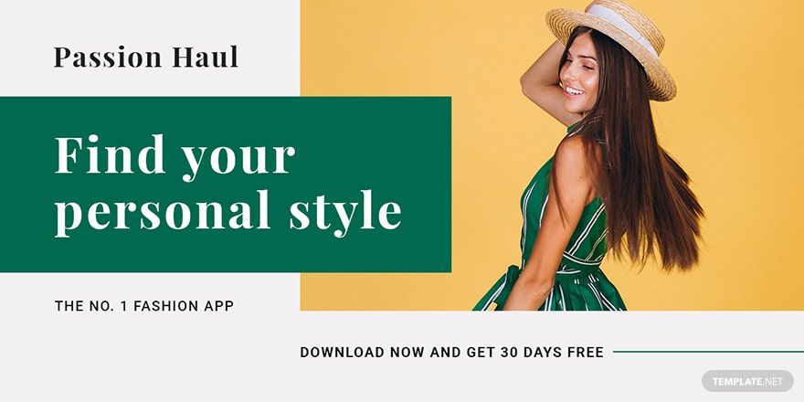 Free Fashion App Promotion Blog Image Post Template