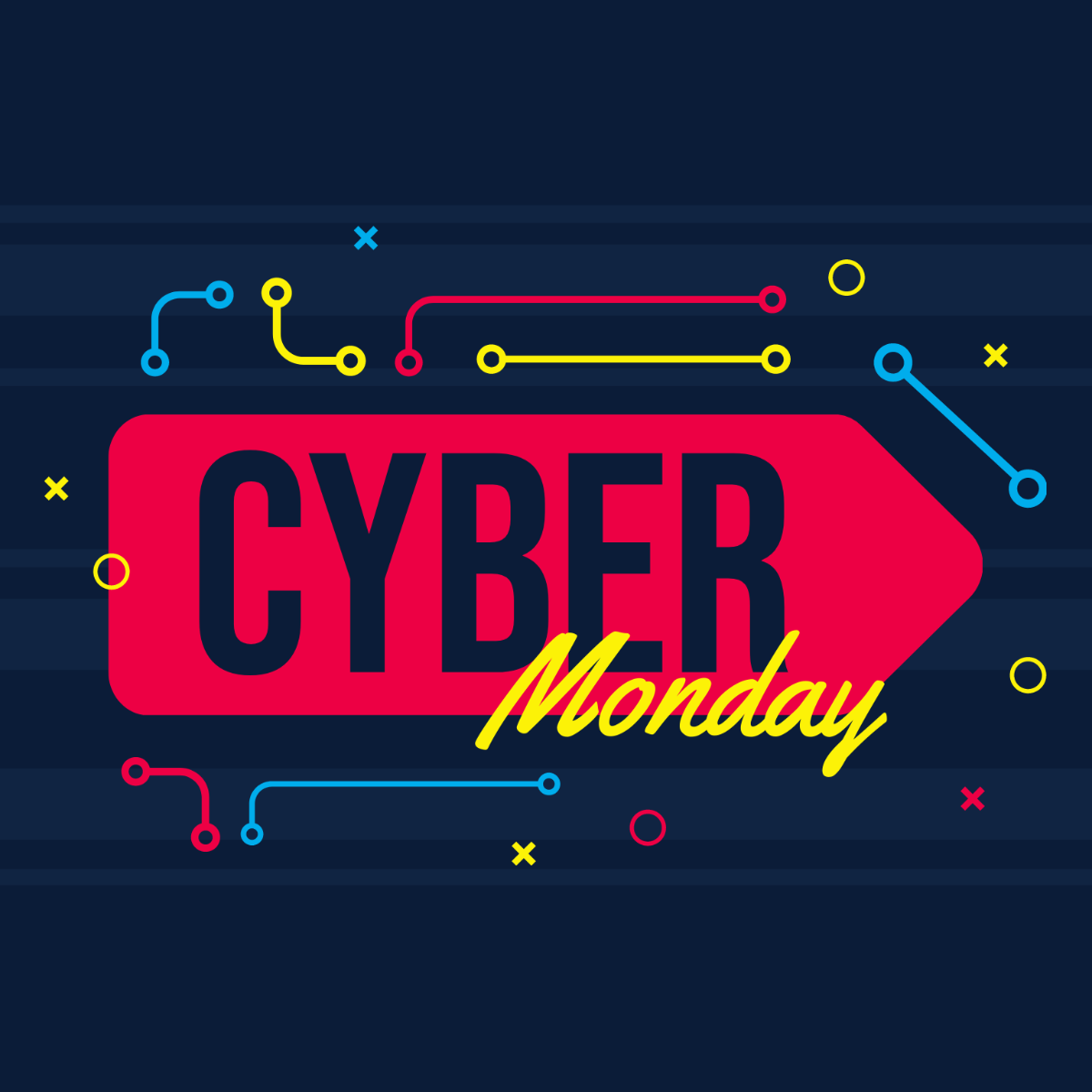 Cyber Monday Design Clipart Template