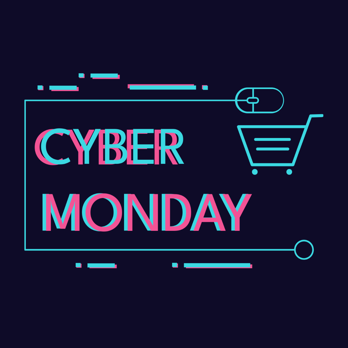 Free Transparent Cyber Monday Clipart Template