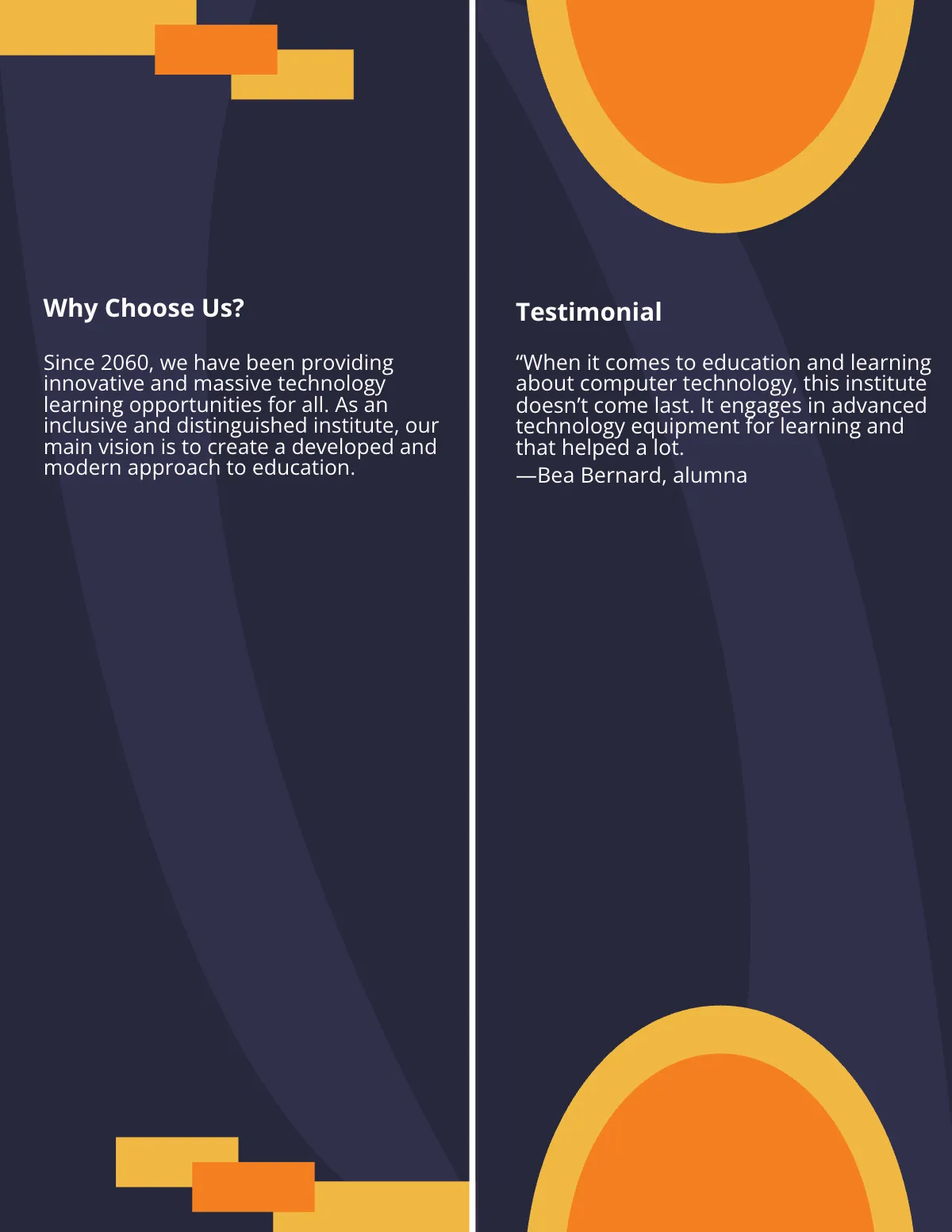 Free Institute Of Computer Technology Brochure Template to Edit Online