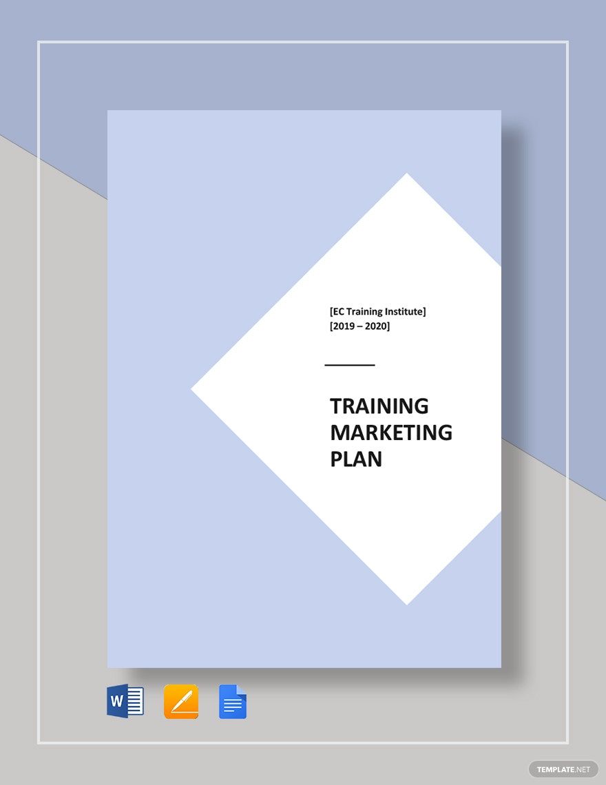 Training Institute Marketing Plan Template