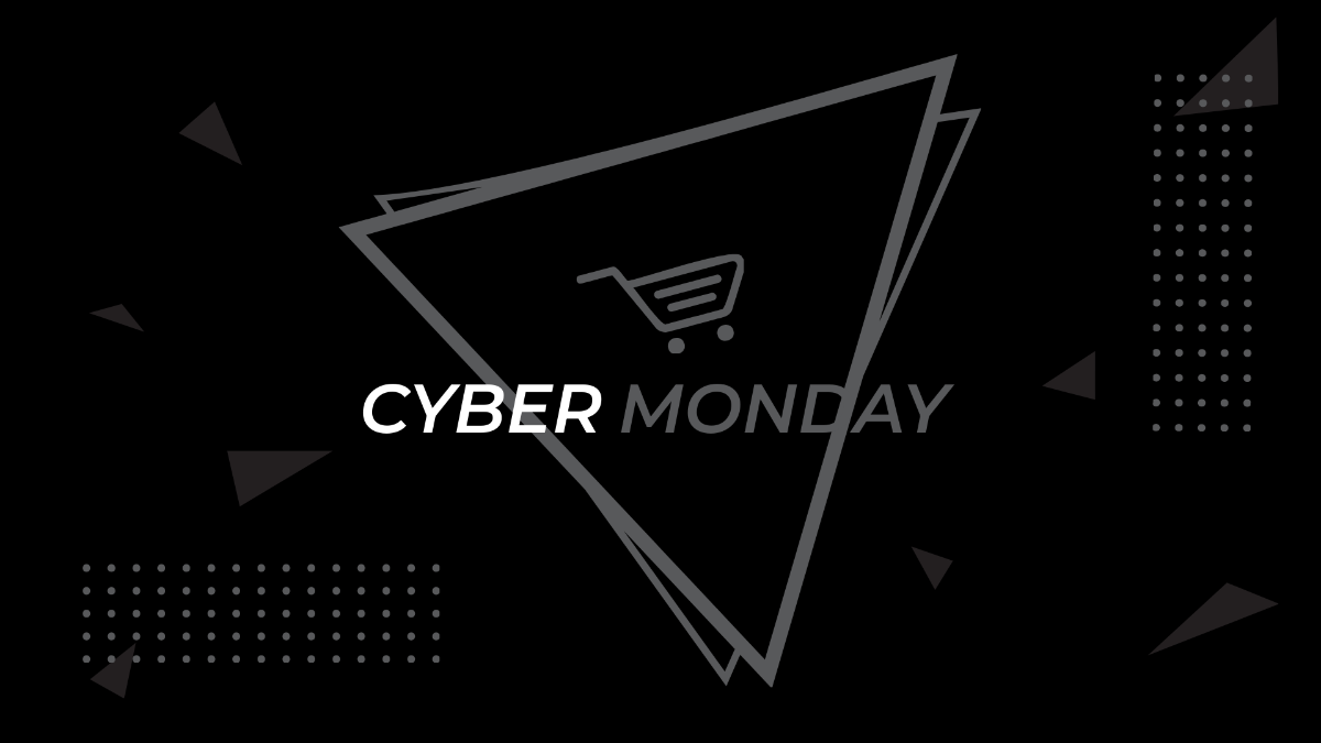 Free Cyber Monday Black Background Template