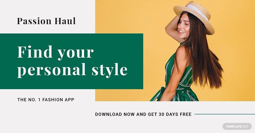 Free Fashion App Promotion LinkedIn Blog Post Template in PSD