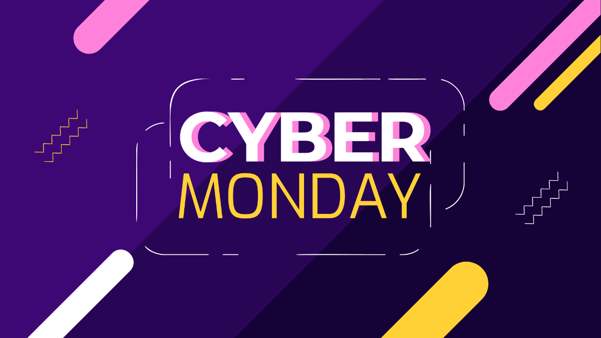 Free Cyber Monday Cartoon Background Template
