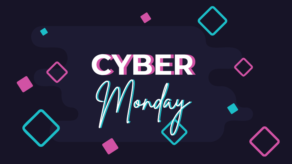 Free Cyber Monday Colorful Background Template