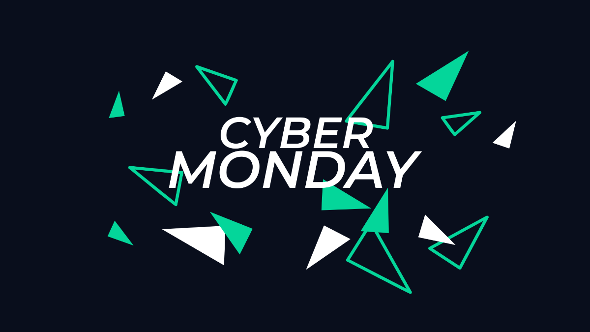 Free Cyber Monday Aesthetic Background Template