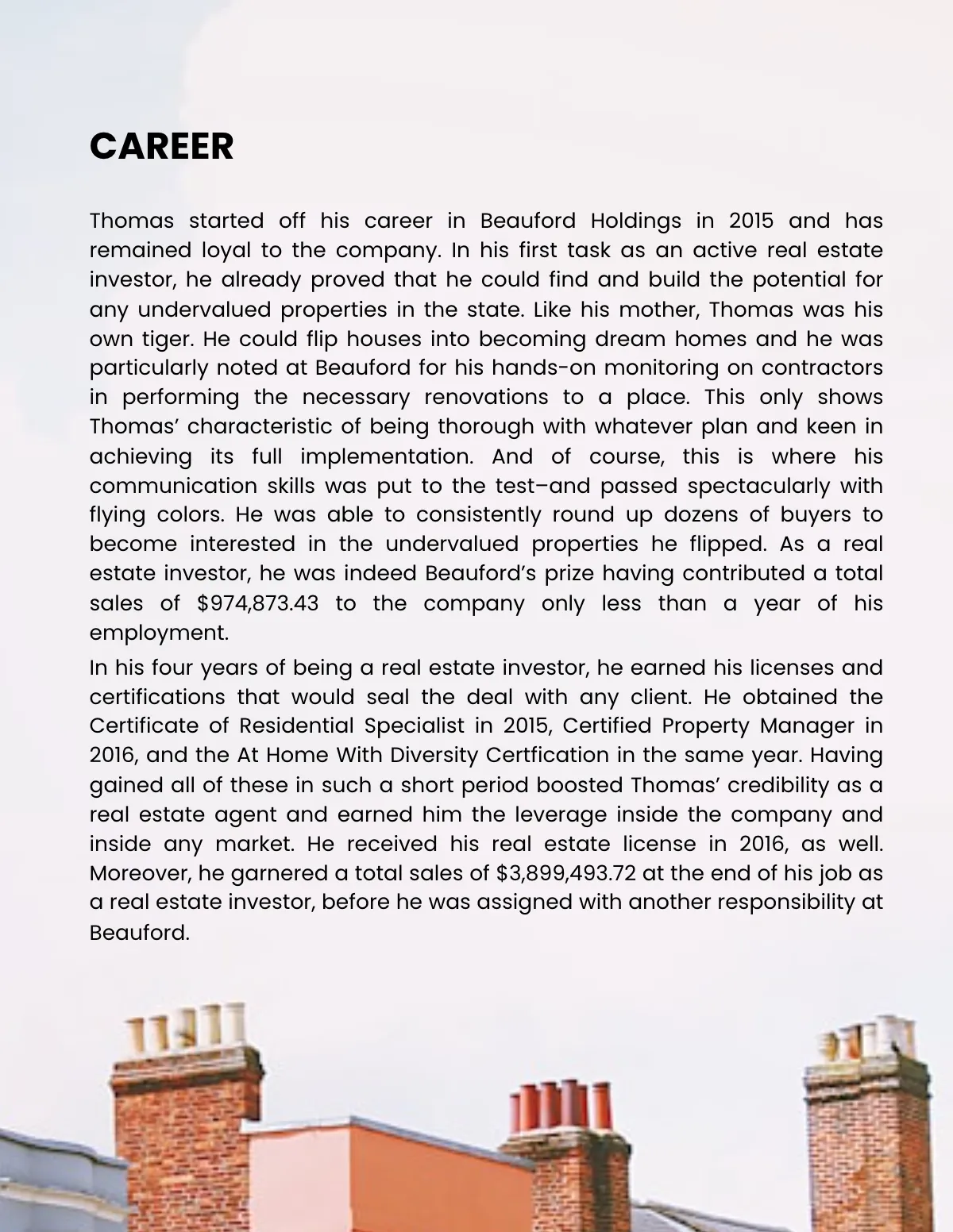 Free Real Estate Agent Biography Template to Edit Online