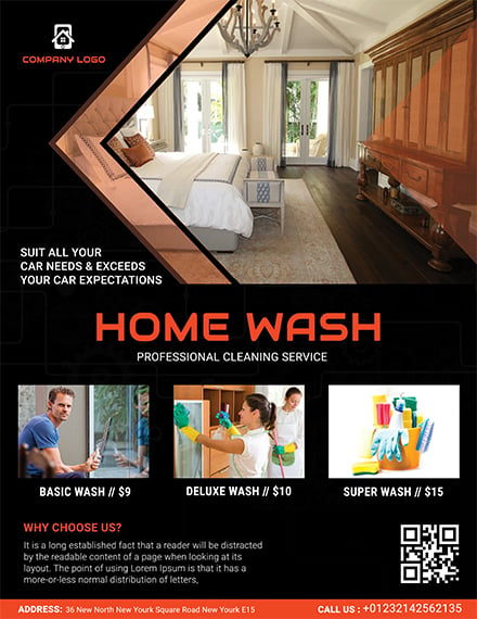 free home cleaning service flyer template 1x