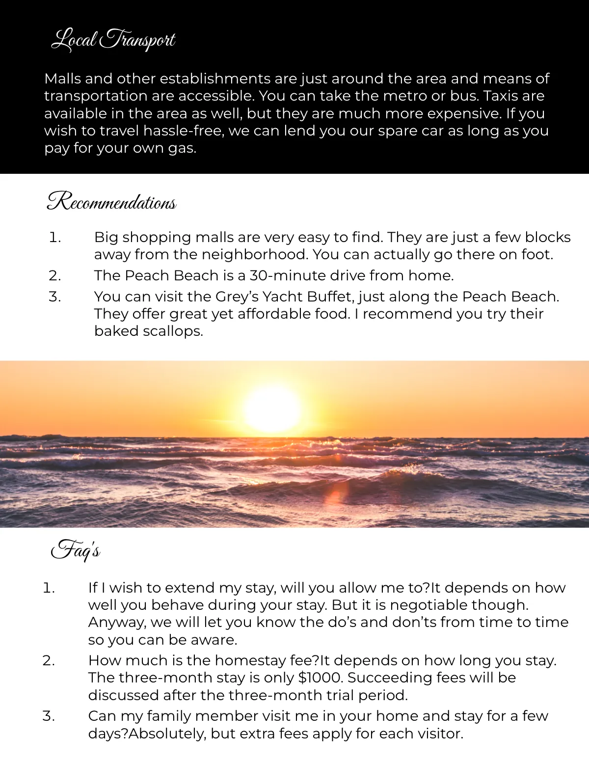 Free Host Welcome Book Template to Edit Online