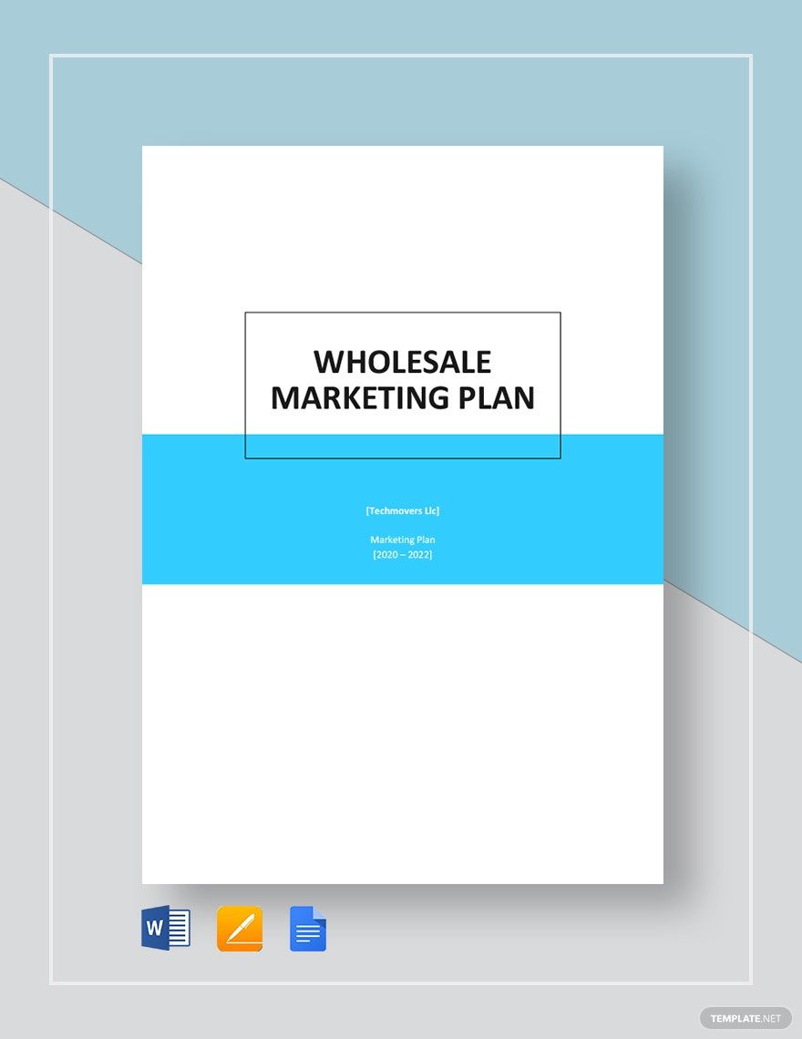 Wholesale Marketing Plan Template in Word, Google Docs, Apple Pages