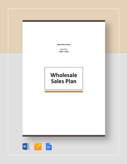 wholesale sales plan
