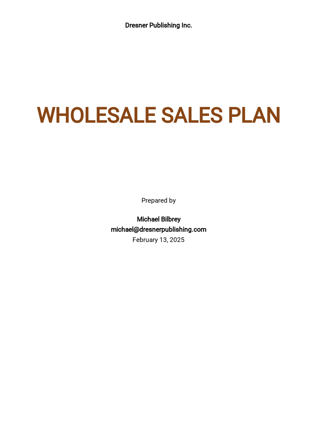 wholesale business plan