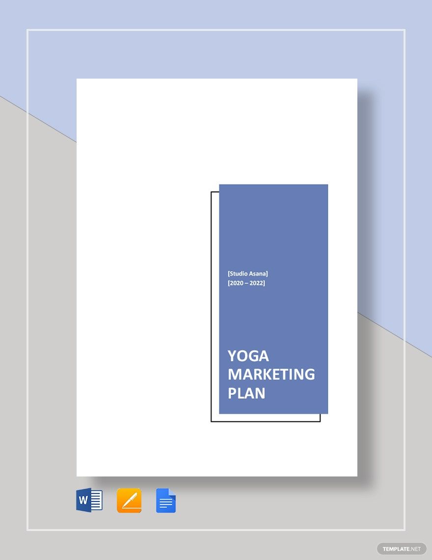 Yoga Marketing Plan Template