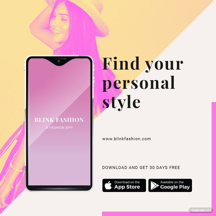 Fashion Store App Promotion Instagram Post Template