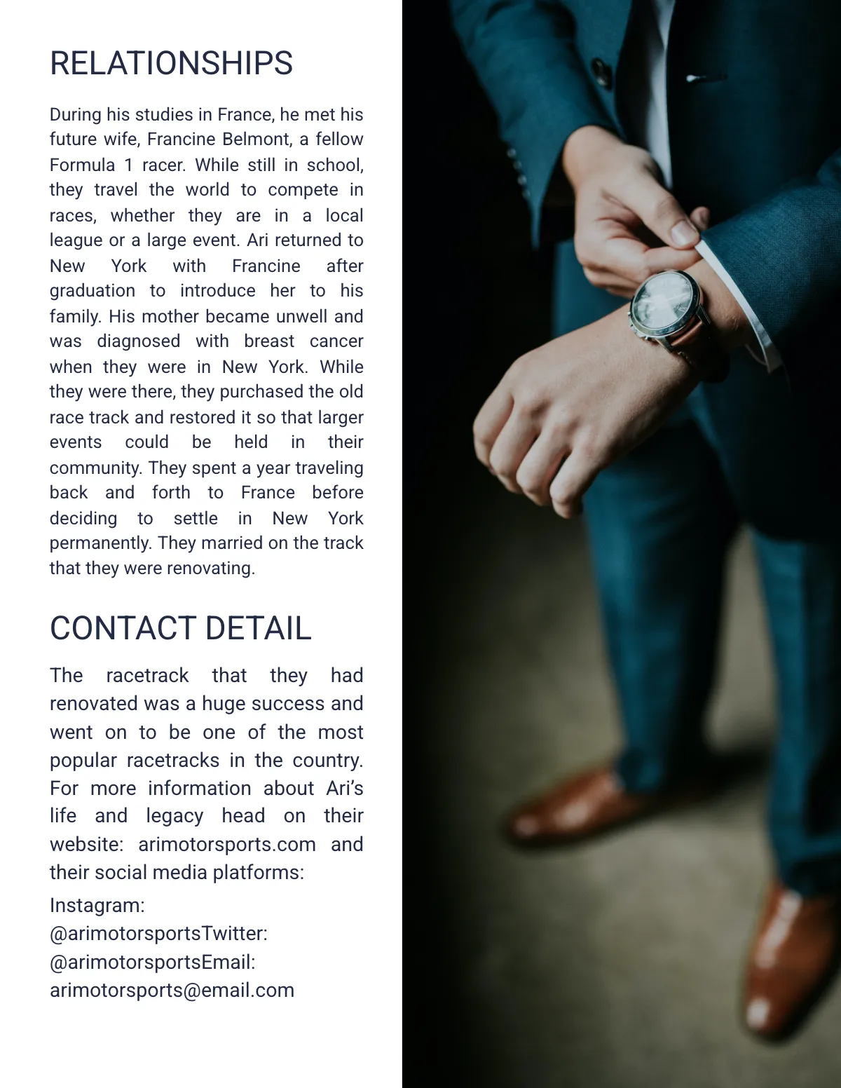 Free Simple Biography Template to Edit Online