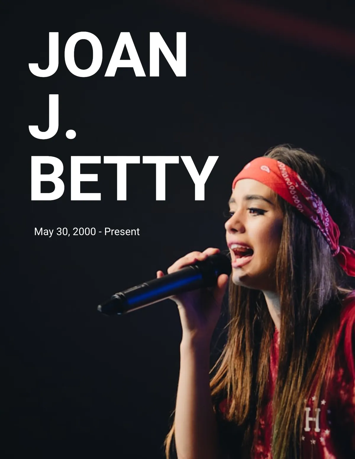 Free Musician Biography Template to Edit Online