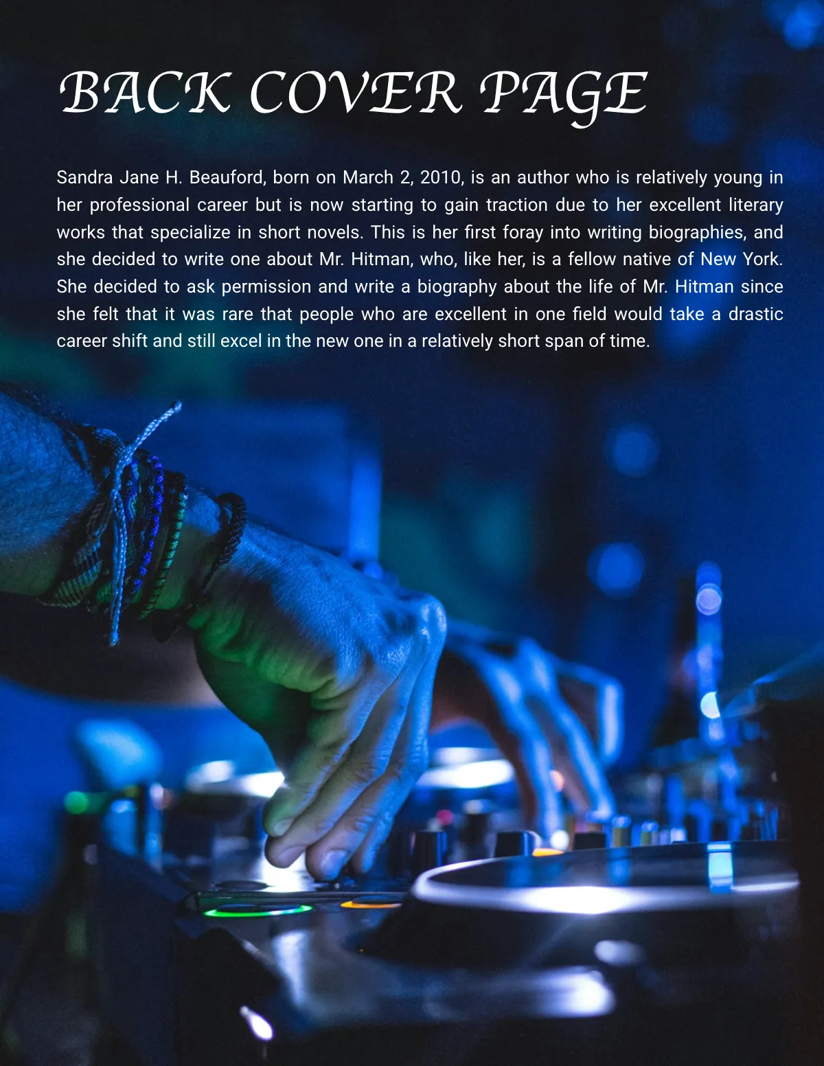 Free Dj Biography Template to Edit Online