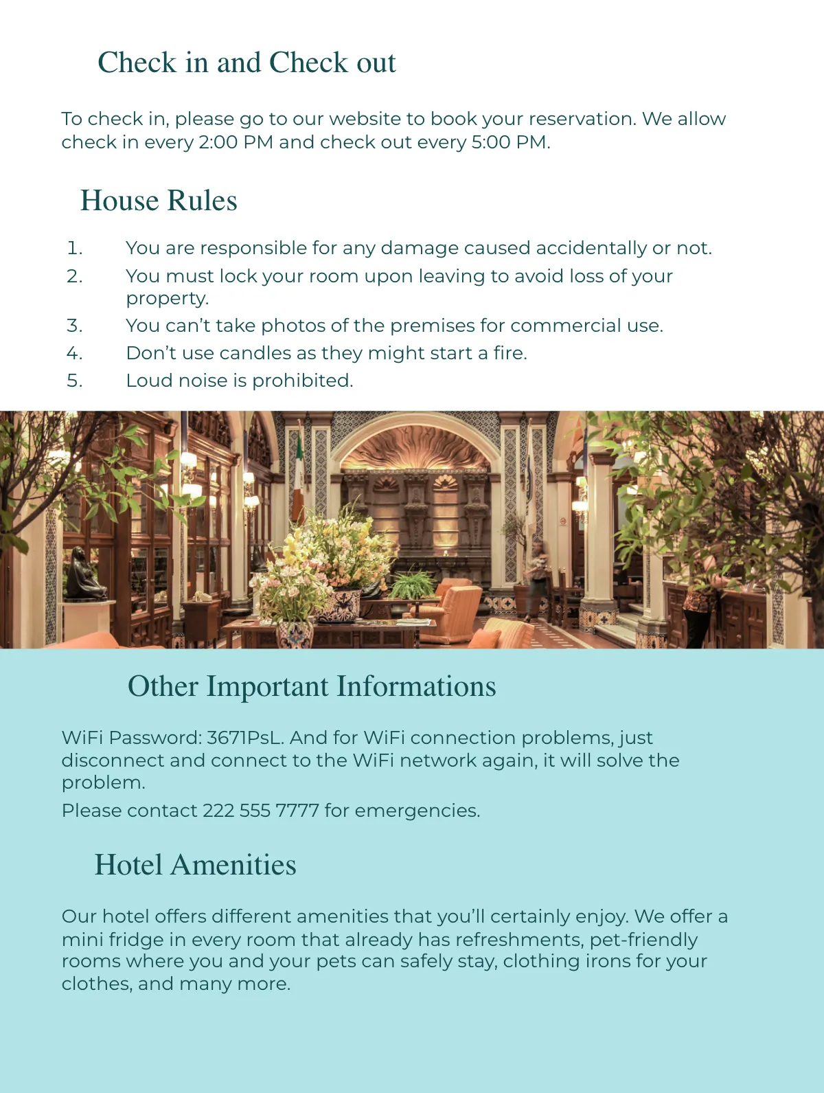 Free Hotel Welcome Book Template to Edit Online