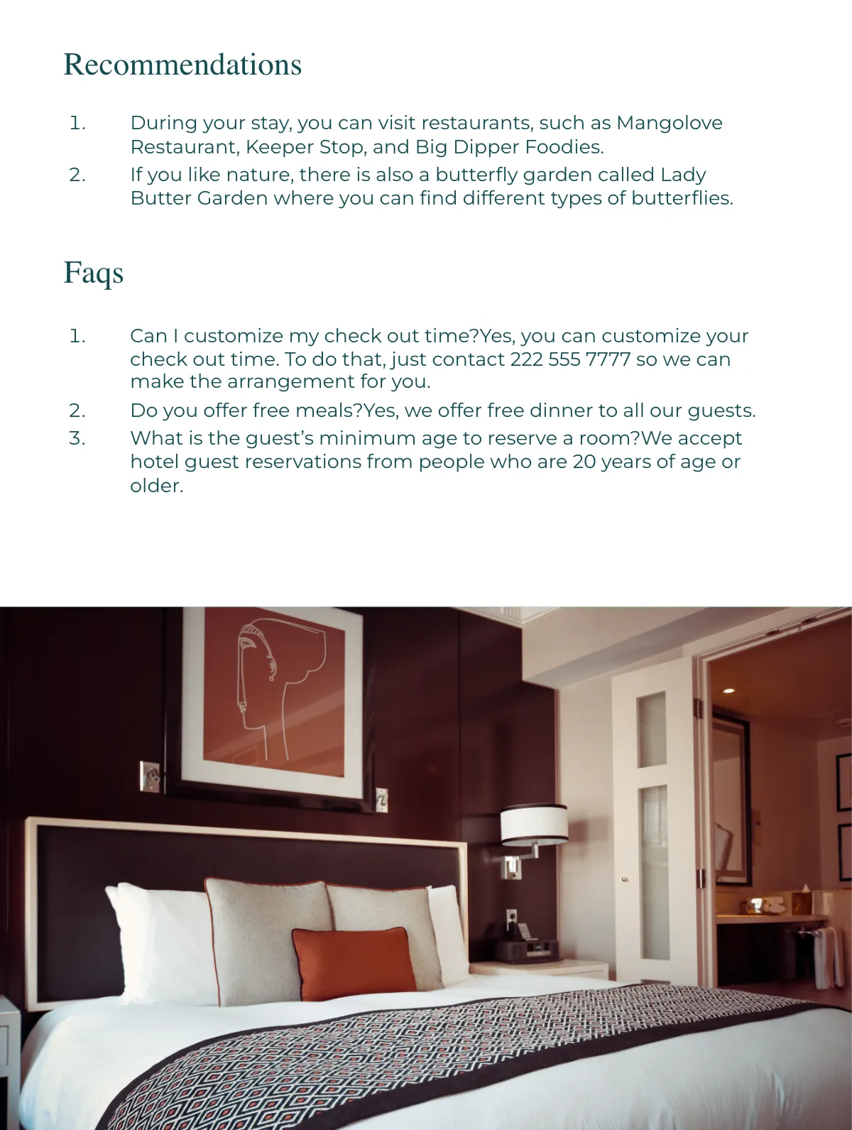 Free Hotel Welcome Book Template to Edit Online