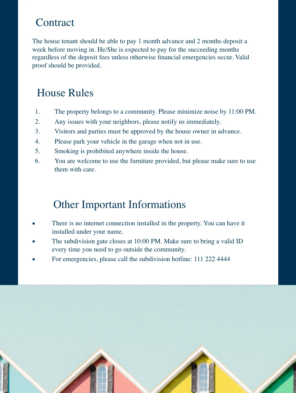 Free House Rental Welcome Book Template to Edit Online