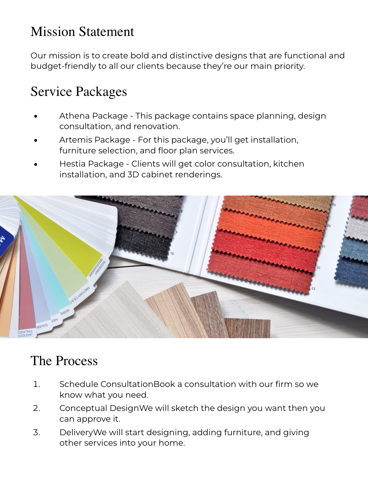 Free Interior Design Welcome Book Template to Edit Online