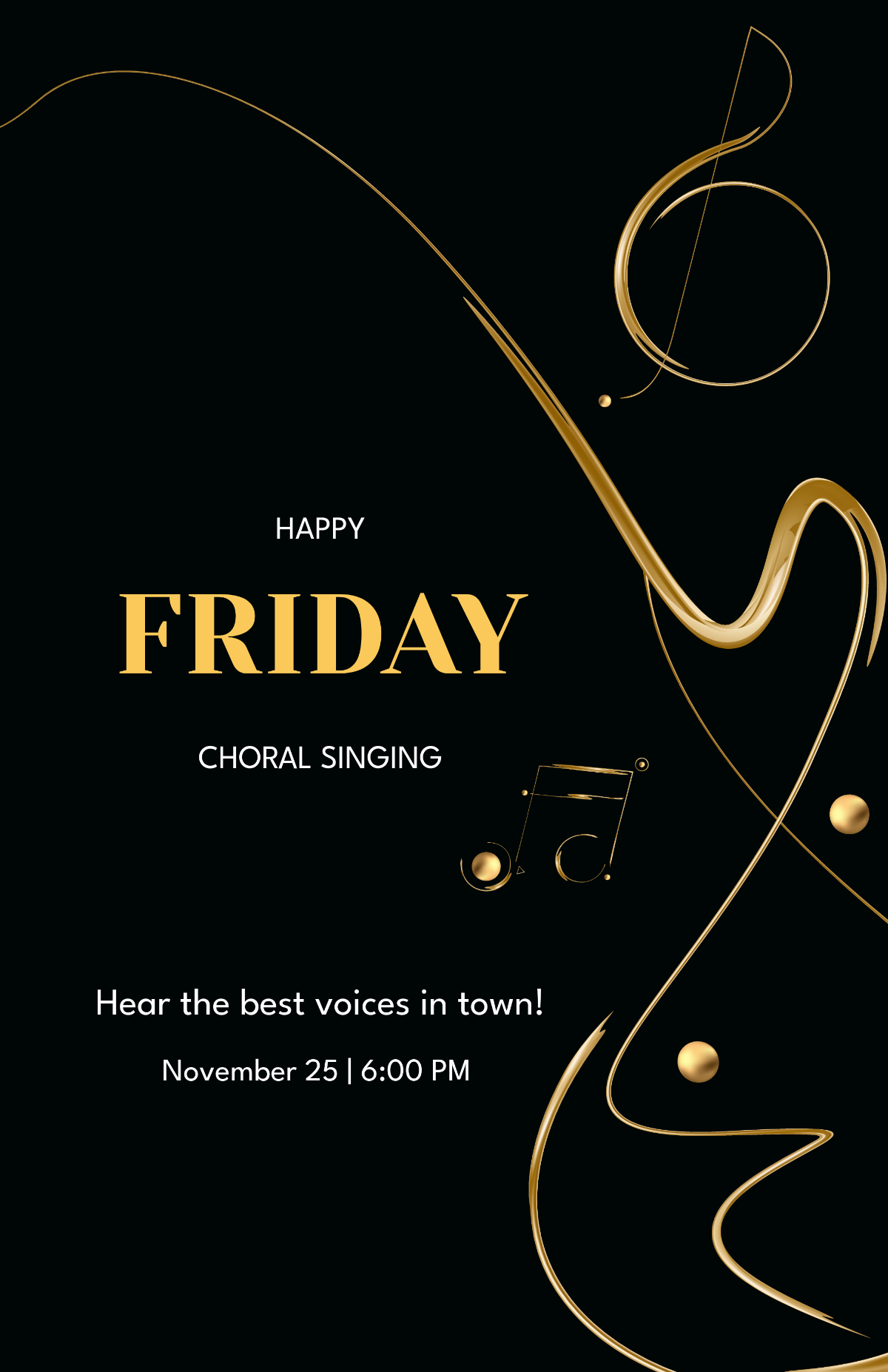Free Happy Black Friday Poster Template
