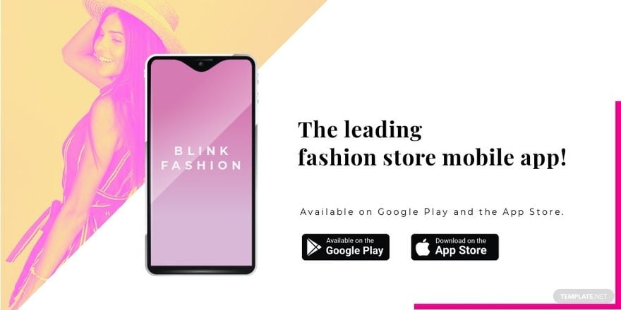 Fashion Store App Promotion Twitter Post Template