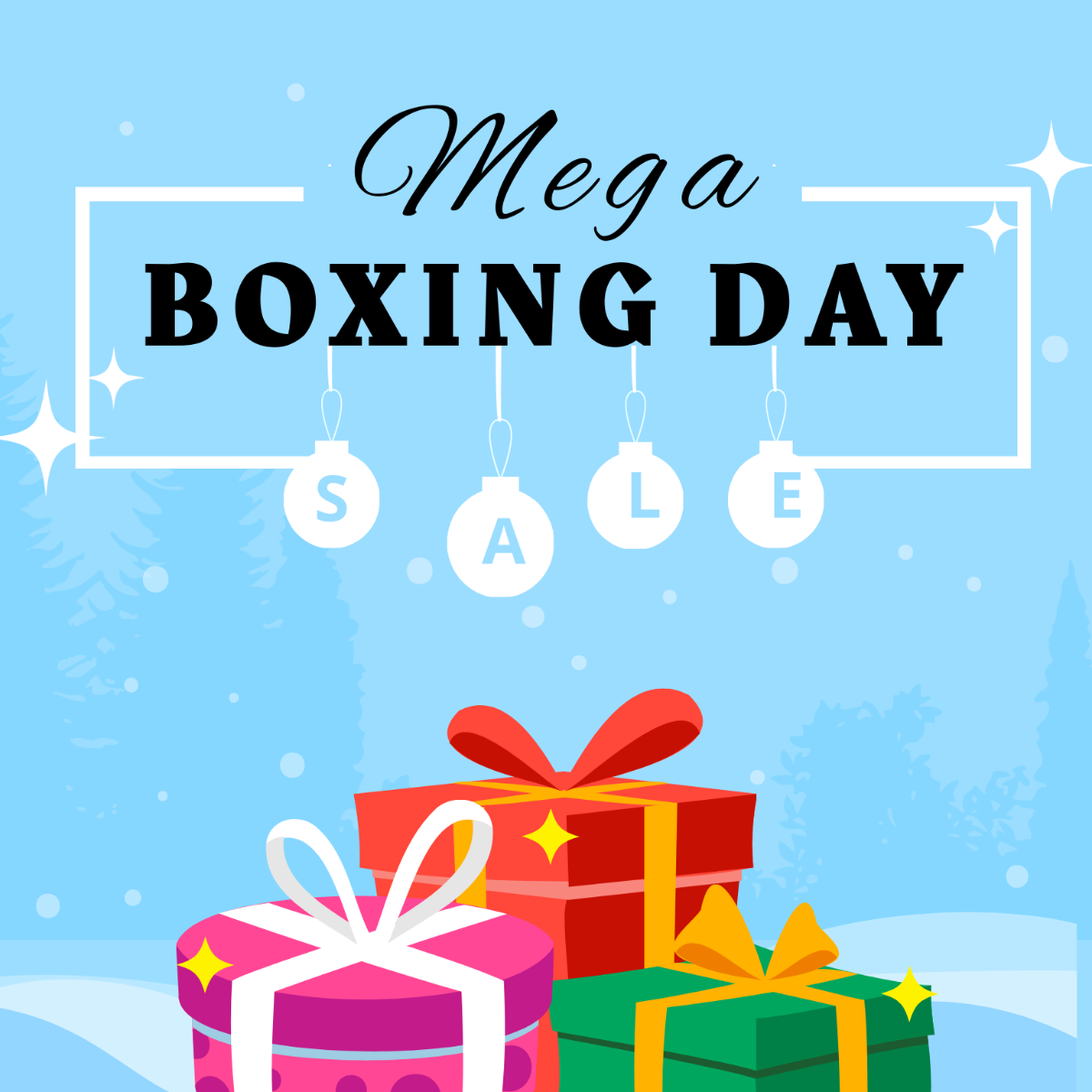 Boxing Day Sign Vector Template