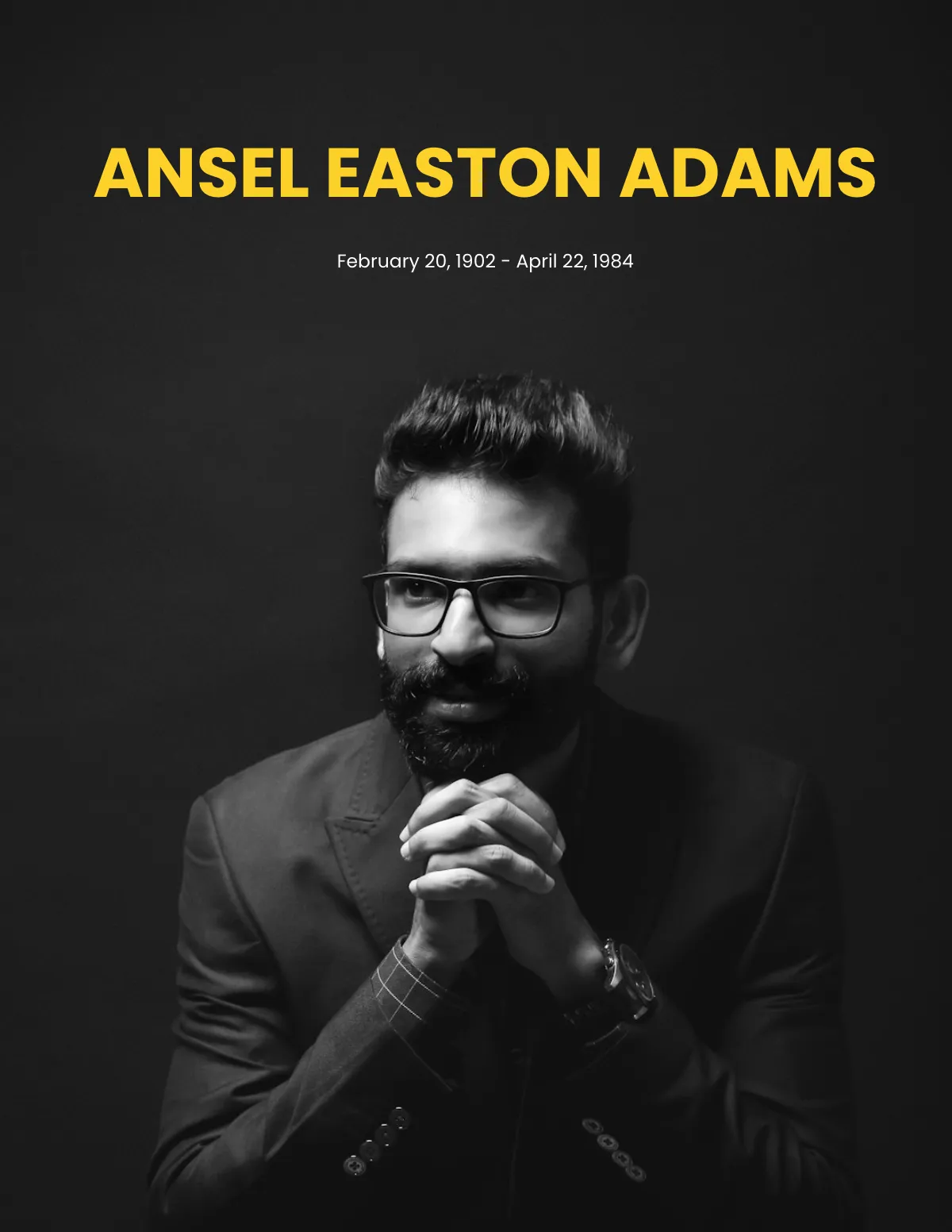 Free Photographer Biography Template to Edit Online