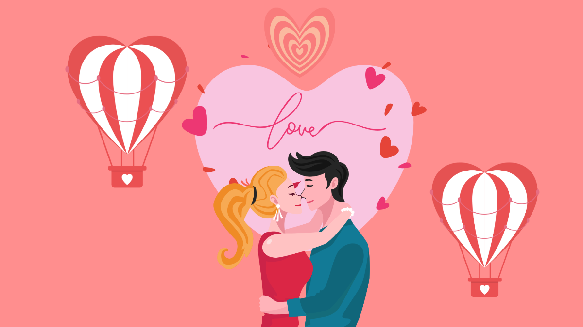 Love Couple Background Template