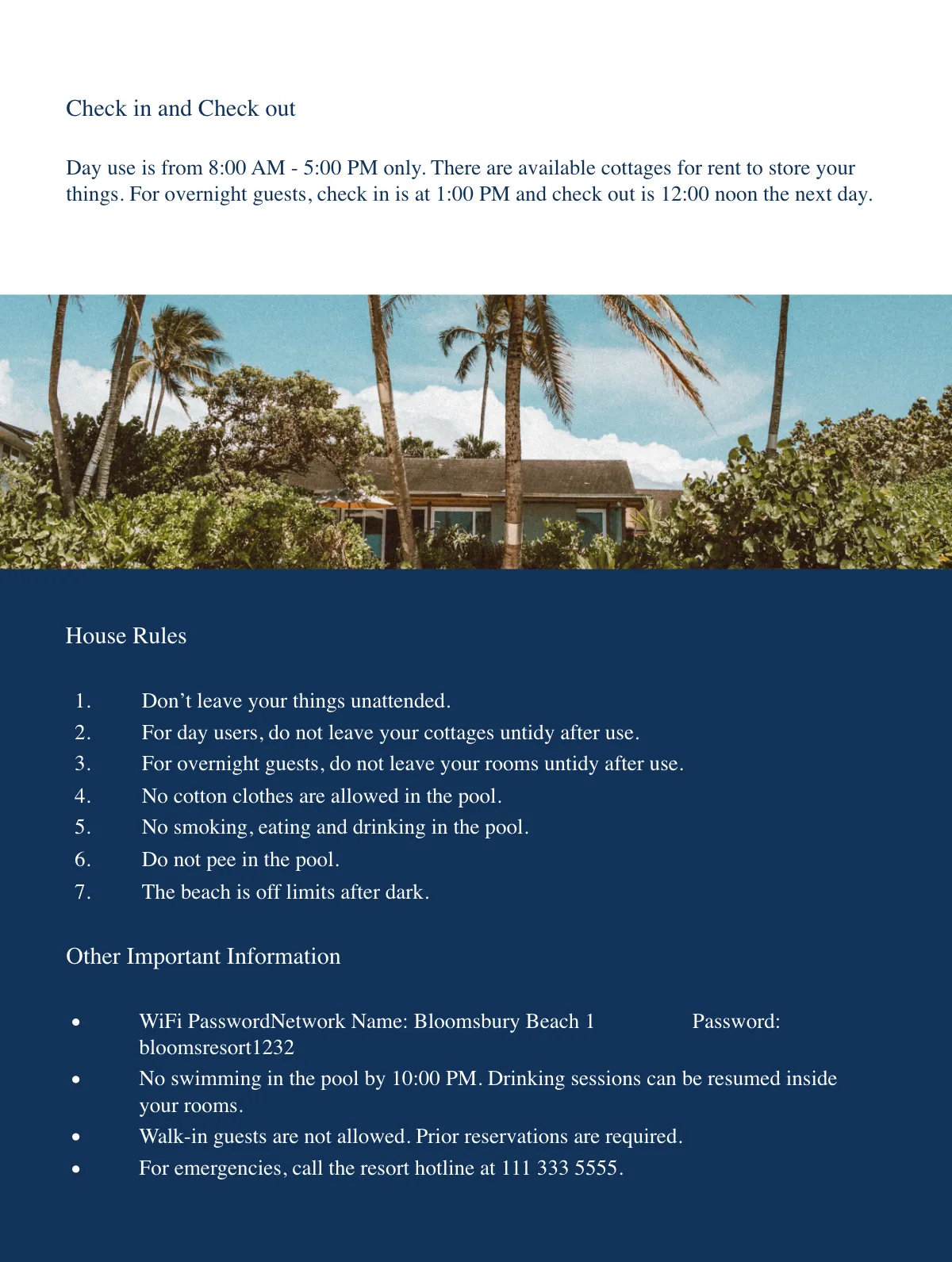 Free Beach Home Airbnb Welcome Book Template to Edit Online