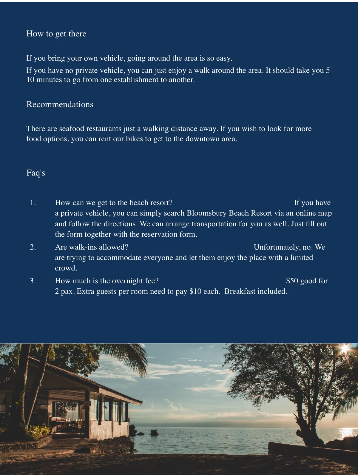 Free Beach Home Airbnb Welcome Book Template to Edit Online