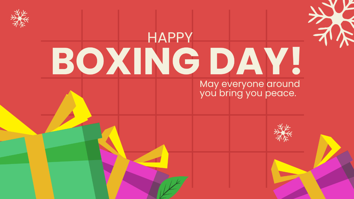 Boxing Day Wishes Background Template