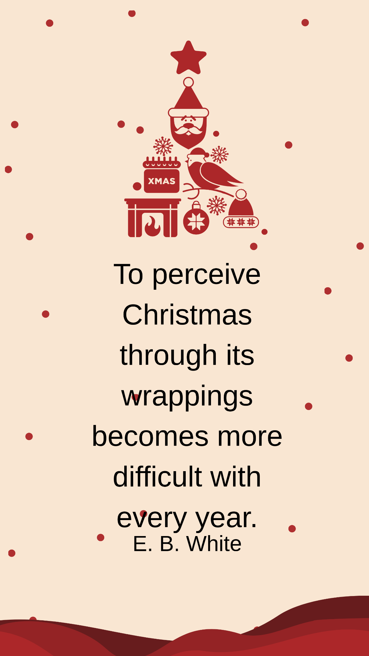 E. B. White - To perceive Christmas through its wrappings becomes more difficult with every year. Template