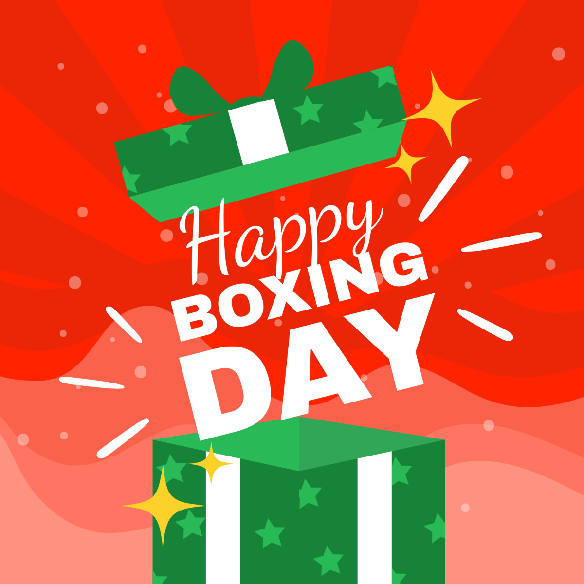 Free Happy Boxing Day Illustration Template
