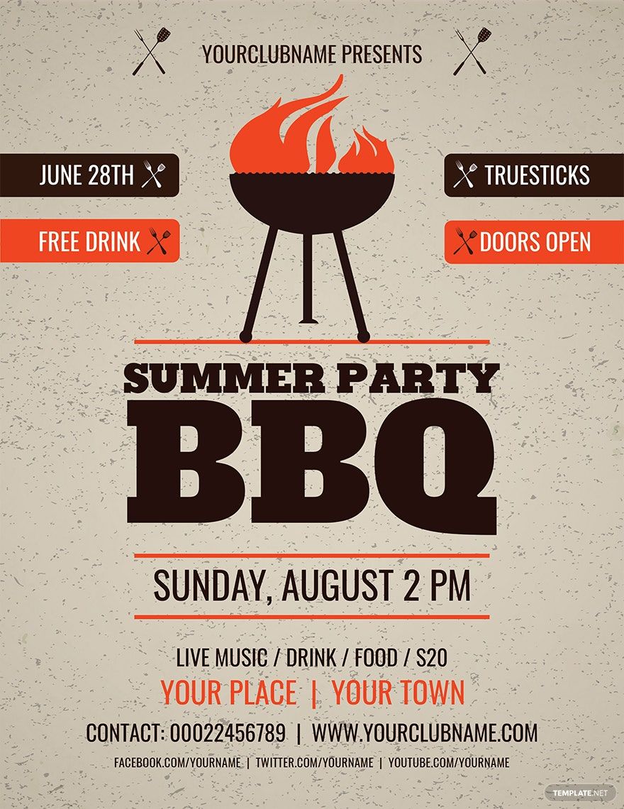 Bbq Templates In Word FREE Download Template
