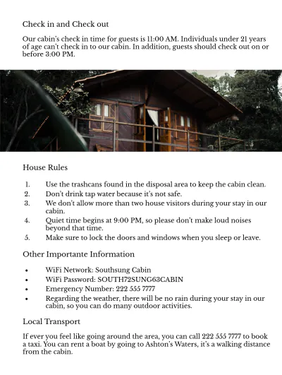 Free Digital Welcome Book Template to Edit Online