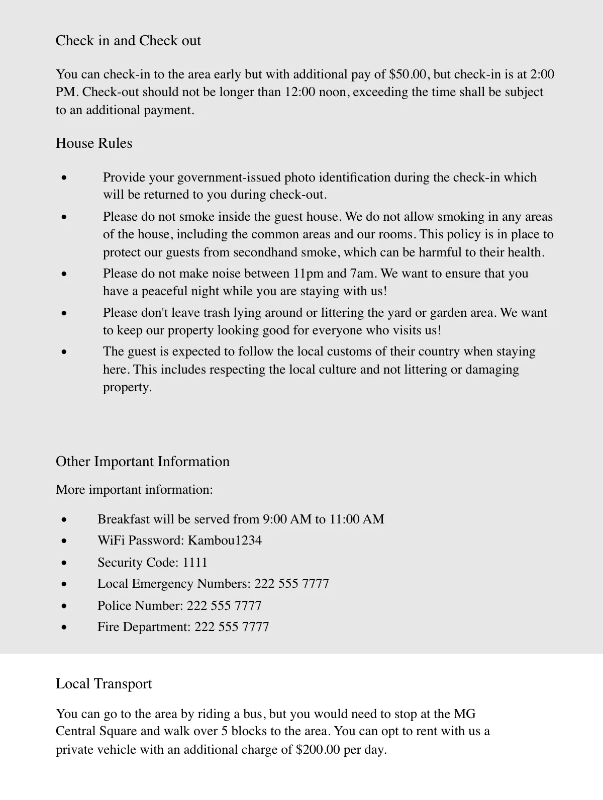 Free Guest Rental Welcome Book Template to Edit Online