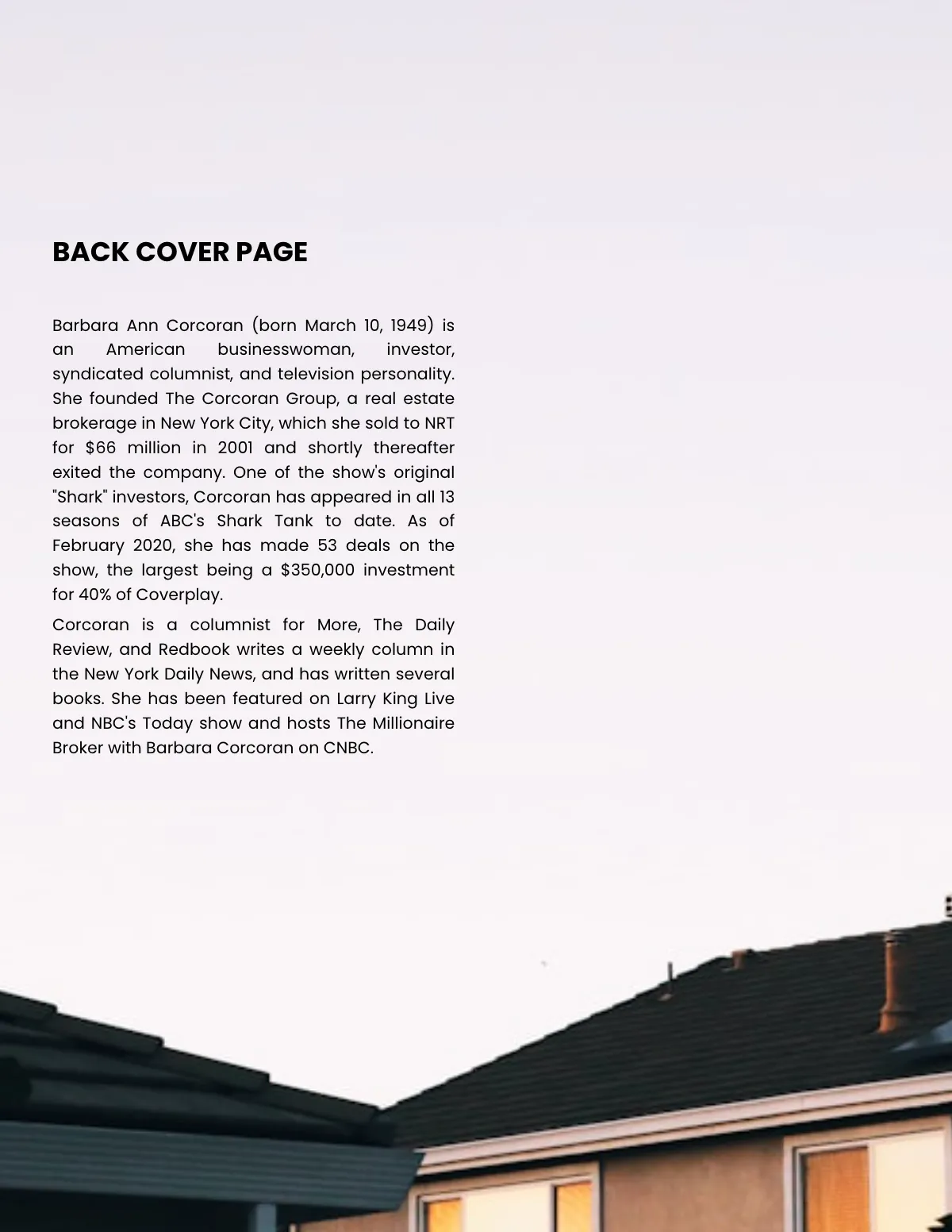 Free Realtor Biography Template to Edit Online