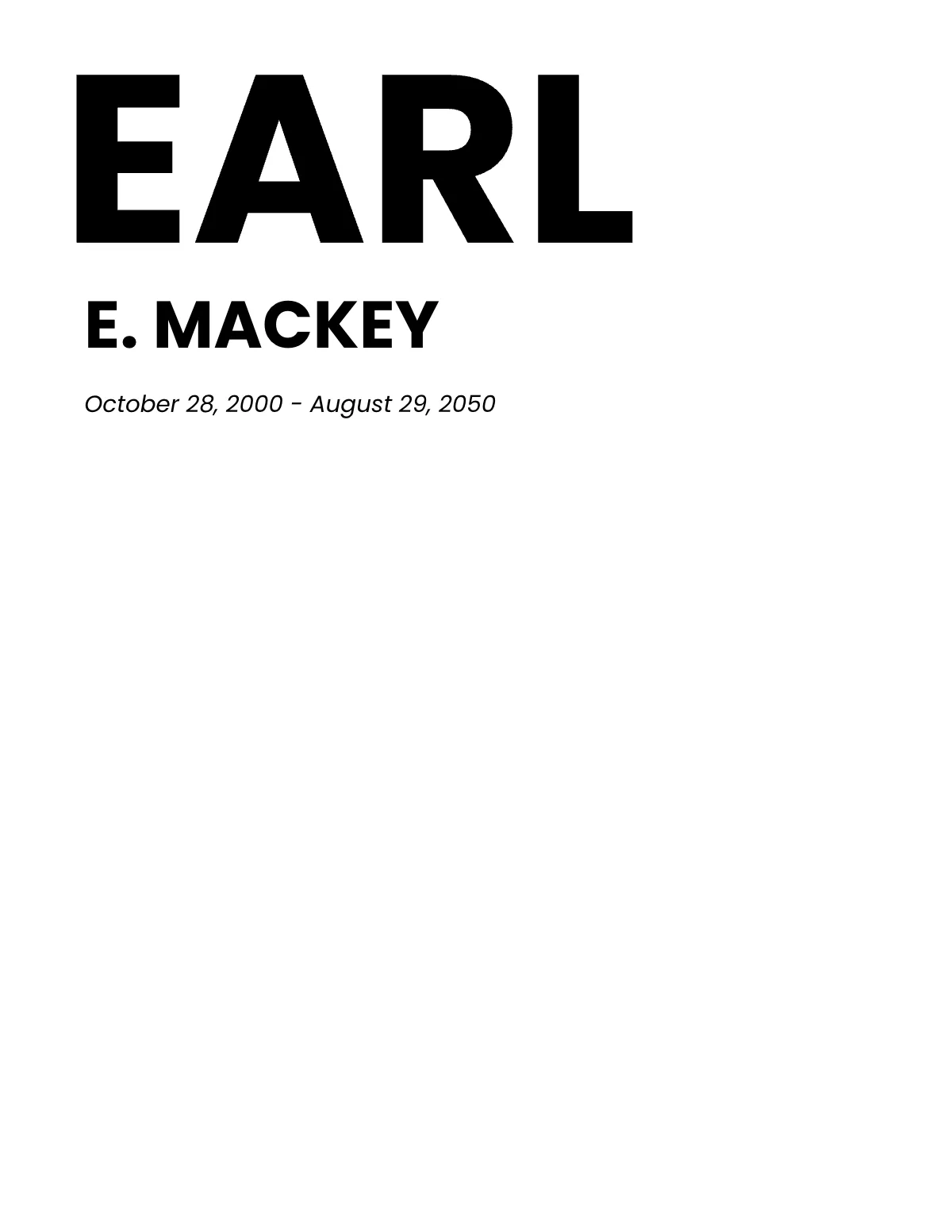 Free Blank Biography Template to Edit Online