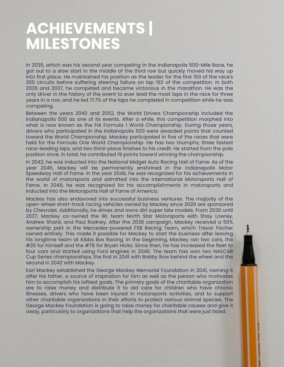 Free Blank Biography Template to Edit Online