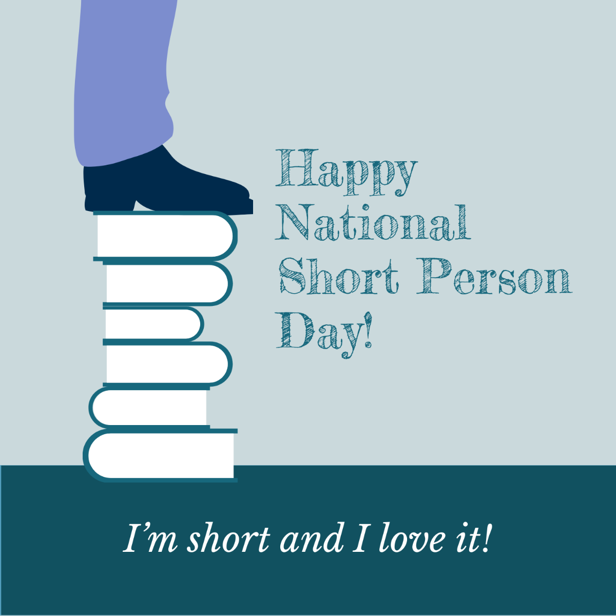 National Short Person Day Poster Vector Template
