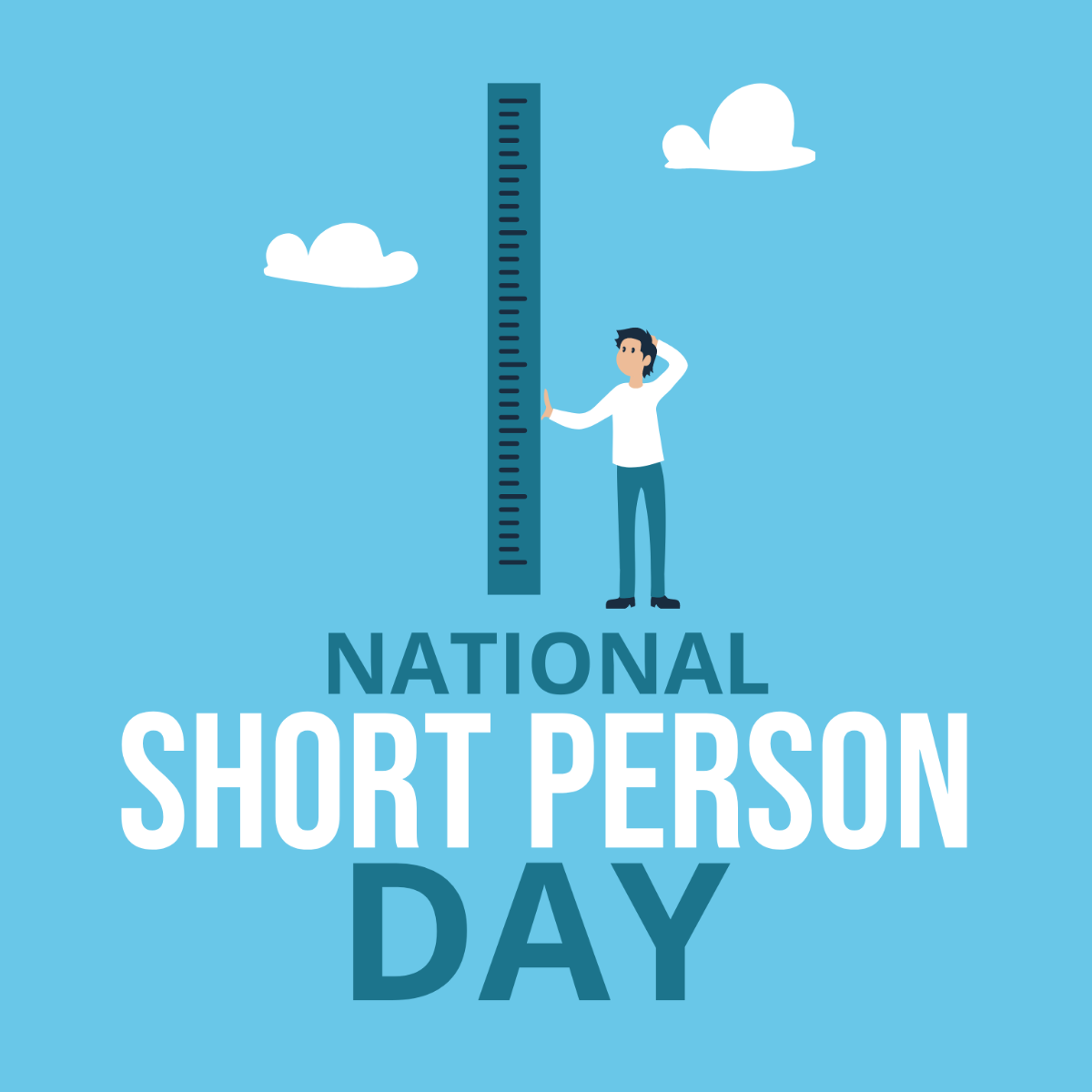 National Short Person Day Vector Template