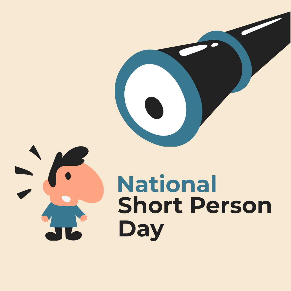 National Short Person Day Illustration Template