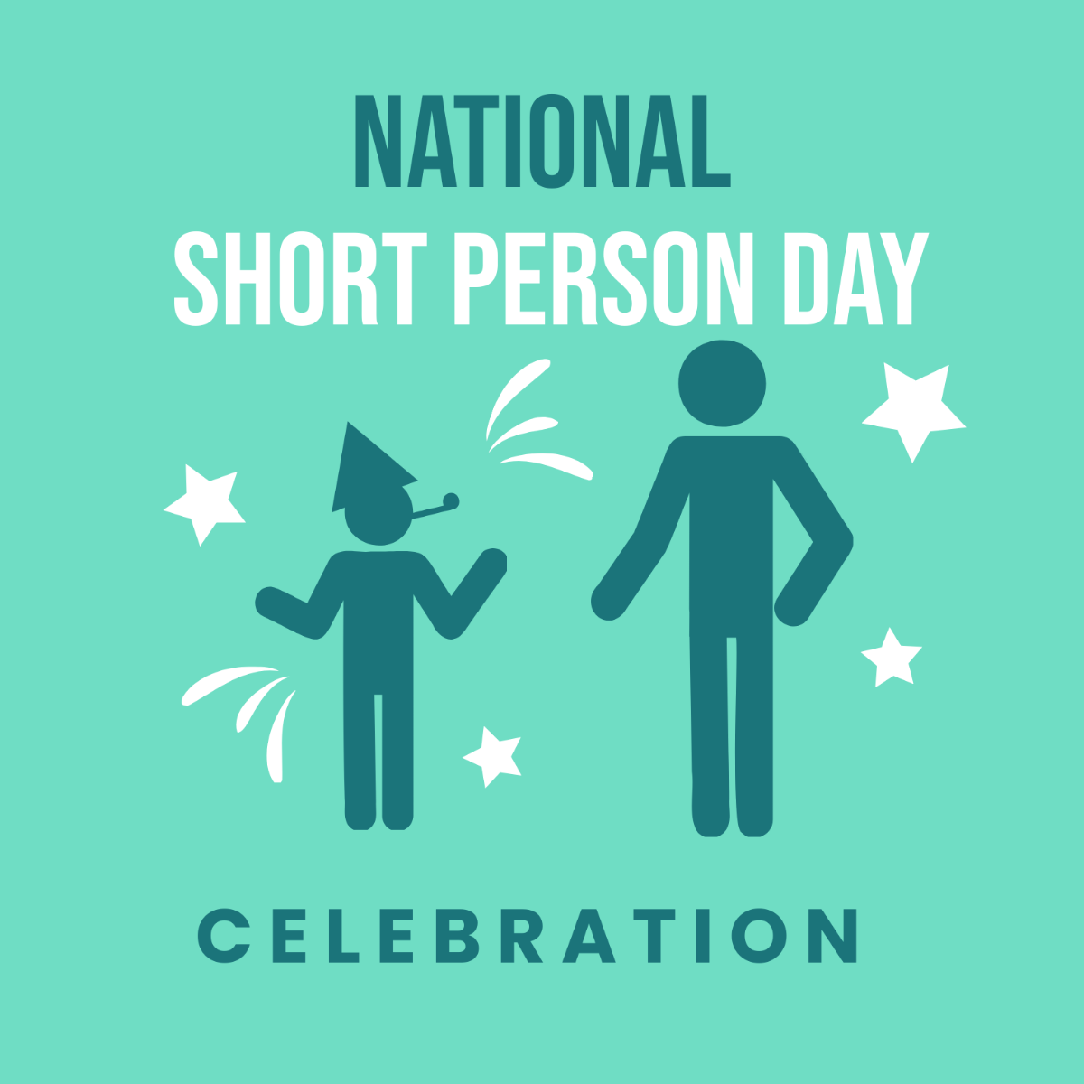 National Short Person Day Celebration Vector Template