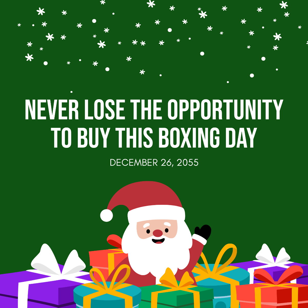 Boxing Day Facebook Ad Banner Template