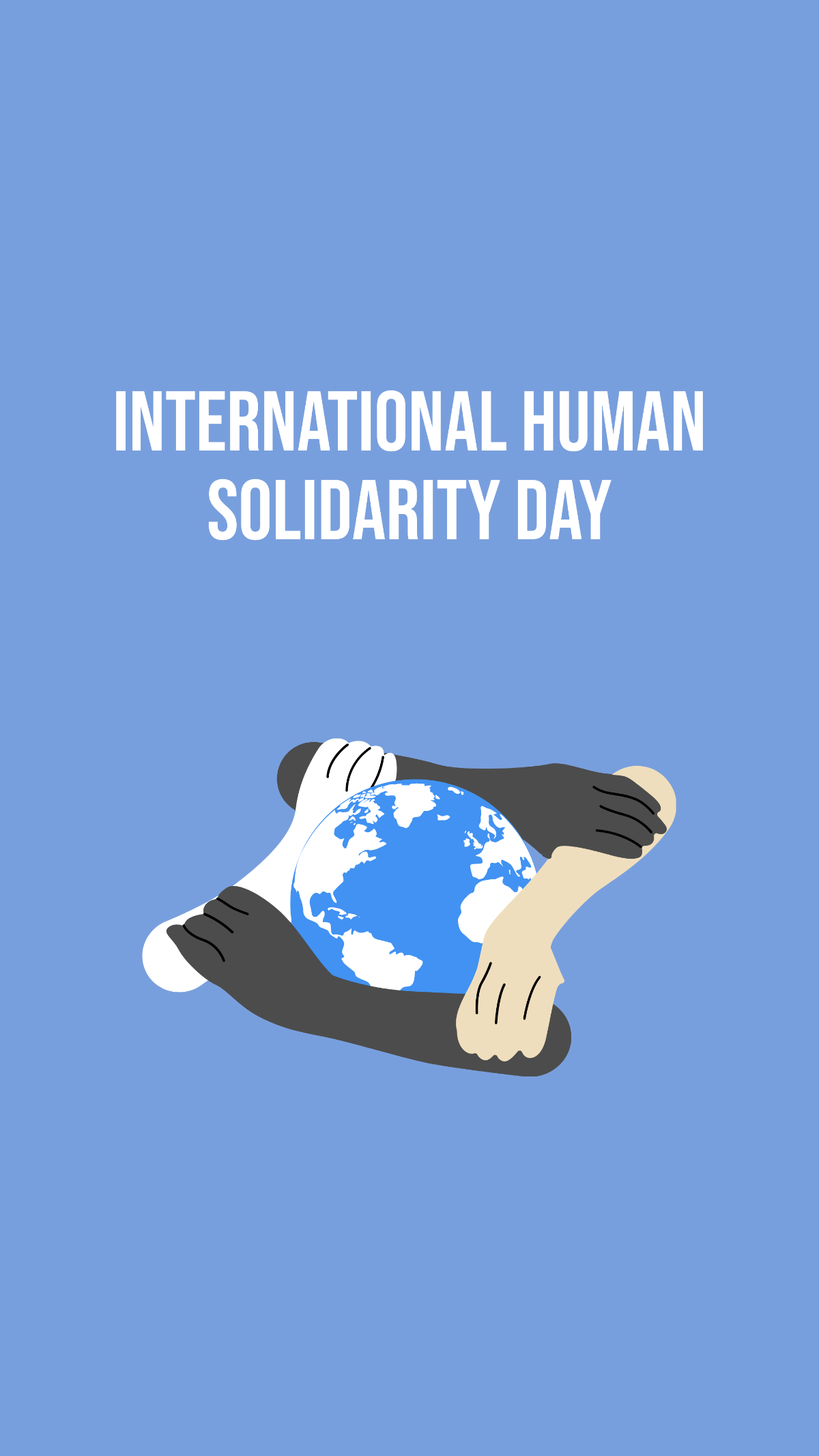 International Human Solidarity Day iPhone Background Template