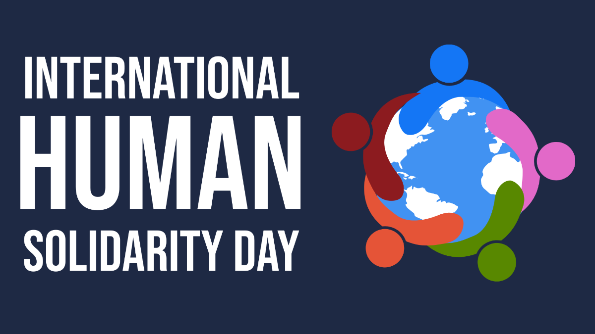 International Human Solidarity Day Wallpaper Background Template